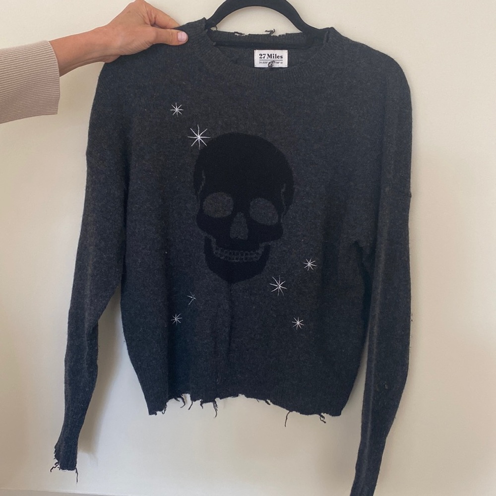 27 Miles Cashmere Skull Sweater